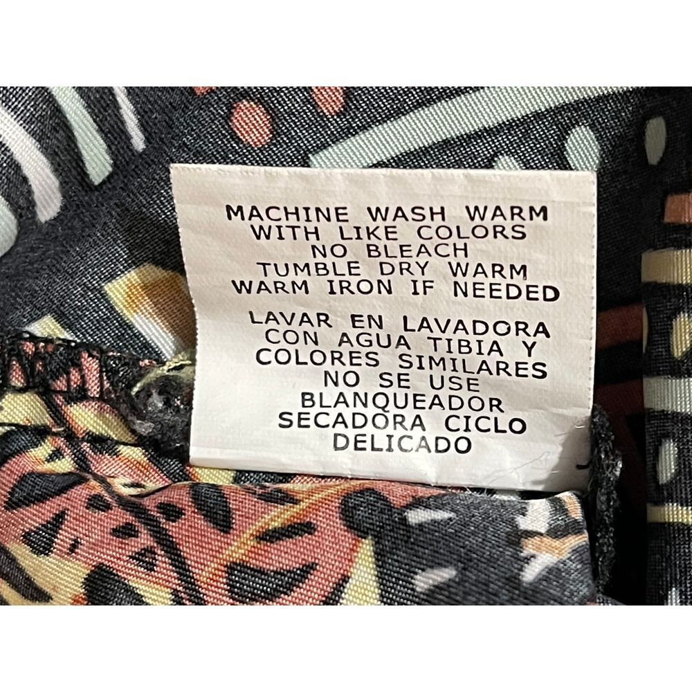 Bannock Court‎ Tribal Print Short Sleeve Medical Scrub Top Geo Pattern Aztec  L - Picture 5 of 9